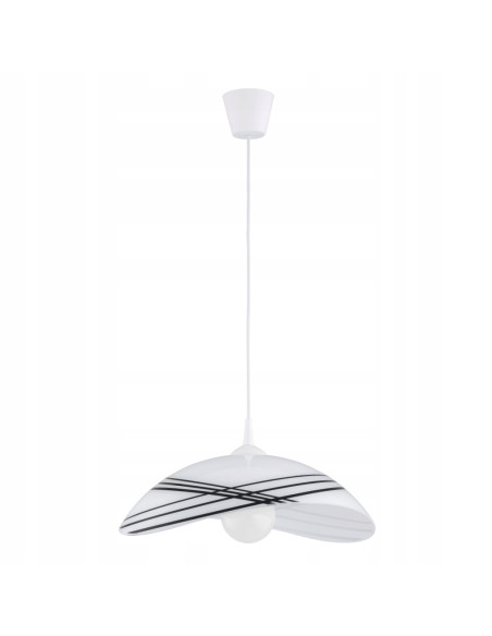 Lampa wisząca BRATEK asymetryczna czarno-biała z regulacją, nowoczesne oświetlenie do jadalni, salonu i kuchni