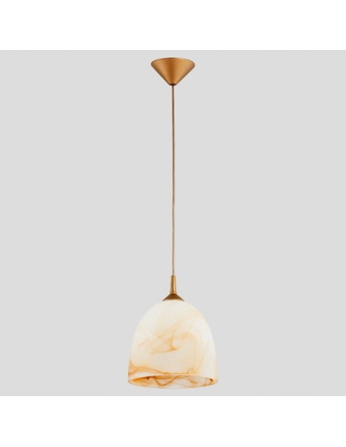 Lampa wisząca BARTEK BRĄZOWA z dymnym kloszem - elegancki detal do nowoczesnych i klasycznych wnętrz