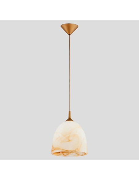 Lampa wisząca BARTEK BRĄZOWA z dymnym kloszem - elegancki detal do nowoczesnych i klasycznych wnętrz