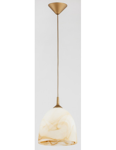 Lampa wisząca BARTEK BRĄZOWA z dymnym kloszem - elegancki detal do nowoczesnych i klasycznych wnętrz