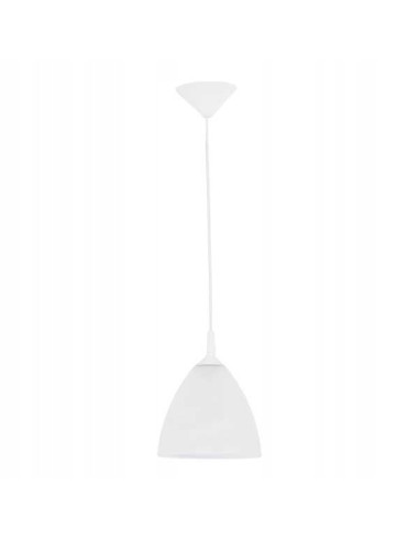 Lampa wisząca BARTEK ALABASTER - nowoczesna lampa kuchenna z mlecznym kloszem, średnica 23 cm, E27, wysokość 88 cm.