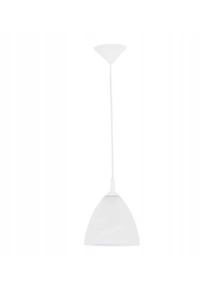 Lampa wisząca BARTEK ALABASTER - nowoczesna lampa kuchenna z mlecznym kloszem, średnica 23 cm, E27, wysokość 88 cm.