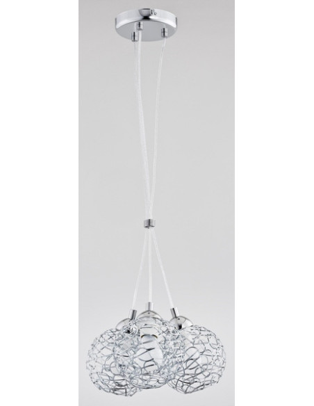 Nowoczesny żyrandol AMASO w chromie z 3 punktami świetlnymi, metalowa lampa do salonu i sypialni, eleganckie oświetlenie