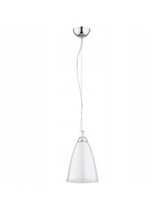 Lampa wisząca ECHO I z mlecznym kloszem, chromowana, elegancka do nowoczesnych wnętrz, 90 cm
