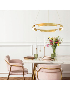 Lampa Wisząca Tura 60 cm LED w Kolorze Złotym z Regulacją Barwy Światła - Styl Glamour do Wnętrz 2