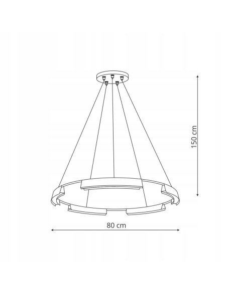 Lampa wisząca Tura LED w kolorze złotym, okrągła, regulowana barwa światła, 80 cm, elegancja do salonu i biura