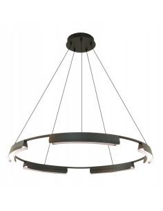 Lampa Wisząca LED BLACK RING 80 cm z Regulacją Barwy Światła – Nowoczesny Design do Salonów i Sypialni