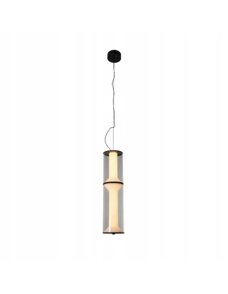 Lampa Wisząca LED Aeris 2 – Transparentna Szklana Tuba, Nowoczesne Oświetlenie do Salonu i Wnętrz, 25W