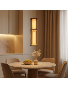 Lampa wisząca Aeris 2 LED czarna, regulowane światło, nowoczesny design do kuchni i jadalni, elegancki wygląd 2