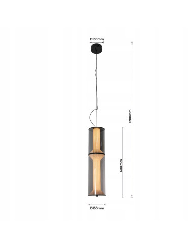 Lampa wisząca Aeris 2 LED czarna, regulowane światło, nowoczesny design do kuchni i jadalni, elegancki wygląd