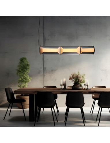 Lampa wisząca Aeris 3 LED - nowoczesne, czarne oświetlenie minimalistyczne do jadalni, idealne nad stół.