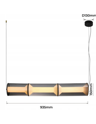 Lampa wisząca Aeris 3 LED - nowoczesne, czarne oświetlenie minimalistyczne do jadalni, idealne nad stół.