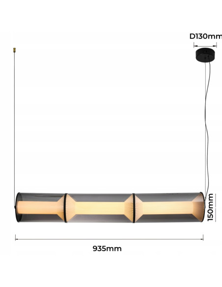 Lampa wisząca Aeris 3 LED - nowoczesne, czarne oświetlenie minimalistyczne do jadalni, idealne nad stół.