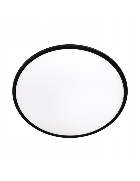 Plafon LED Pryzma 38 cm czarny z regulacją barwy, nowoczesne oświetlenie IP44 do każdego wnętrza