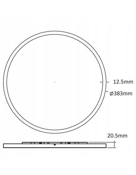 Plafon LED Pryzma 38cm CCT, wodoodporny, minimalistyczny - idealny do łazienki i nawilżonych pomieszczeń, Light Prestige