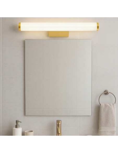 Kinkiet LED Vena z regulacją barwy światła, złote wykończenie, nowoczesne oświetlenie do łazienki i wnętrz