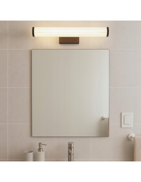 Lampa ścienna kryształowa Vena w kawowym kolorze z regulacją barwy światła LED - eleganckie oświetlenie do wnętrz