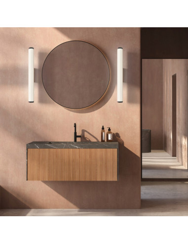 Lampa ścienna Vena LED czarna z kryształami - elegancki kinkiet z regulacją barwy światła do nowoczesnych wnętrz