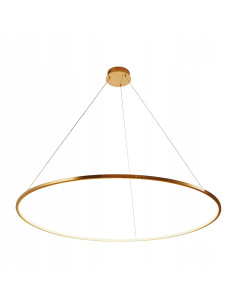 Lampa LED CIRCLE 120 cm w złotym kolorze - nowoczesny klosz do salonu, jadalni i biura, energooszczędna i elegancka. 2