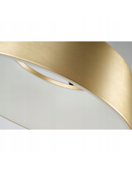 Lampa wisząca EMMA LED z regulacją temperatury barwowej - elegancki złoty klosz do salonu, jadalni i biura