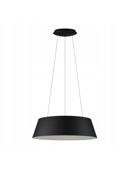 Lampa wisząca EMMA 60W z pilotem, regulowana barwa światła, nowoczesny design, czarna, idealna do biura i salonu