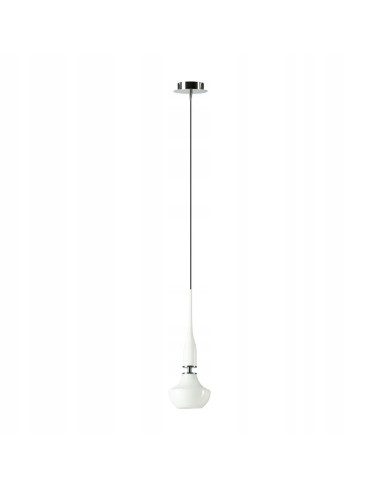 Lampa wisząca Tasos AZzardo, metalowa konstrukcja, elegancka biel/srebro/szarość, E14, 138 cm do salonu i jadalni