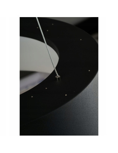 Lampa wisząca EMMA 60W z pilotem, regulowana barwa światła, nowoczesny design, czarna, idealna do biura i salonu