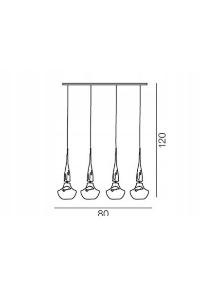 Lampa wisząca Tasos 4-punktowa - eleganckie oświetlenie w kolorze białosrebrnym do kuchni, jadalni i salonu