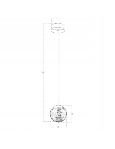 Lampa wisząca EDEM LED - nowoczesny design z akrylową kulą, idealna do biura, kuchni i jadalni.