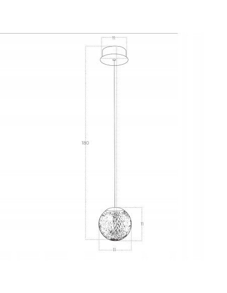 Lampa wisząca EDEM LED - nowoczesny design z akrylową kulą, idealna do biura, kuchni i jadalni.