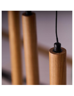 Lampa Wisząca Izolda z Drewna 3000K – Nowoczesne Oświetlenie do Restauracji i Wnętrz Domowych 2