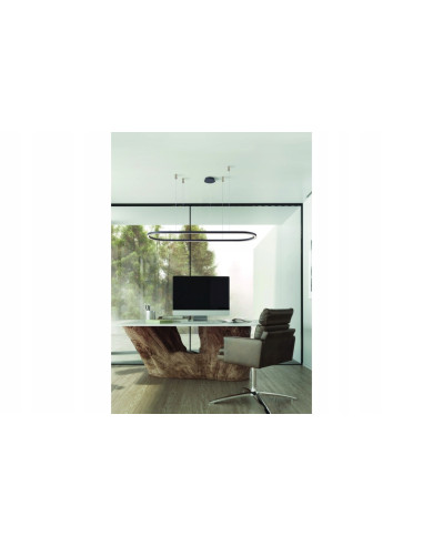 Lampa wisząca ELENA, geometryczna, czarna, aluminiowa – nowoczesne oświetlenie do kuchni i biura