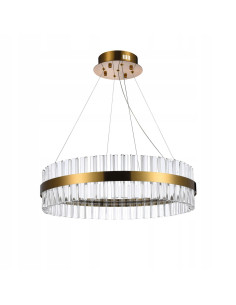 Luksusowy żyrandol FRANCESCA 60 cm, glamour w złocie z LED, eleganckie oświetlenie do wnętrz