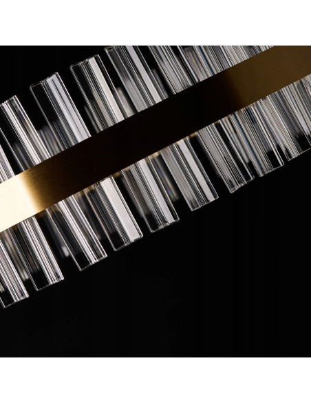 Luksusowy żyrandol FRANCESCA 60 cm, glamour w złocie z LED, eleganckie oświetlenie do wnętrz