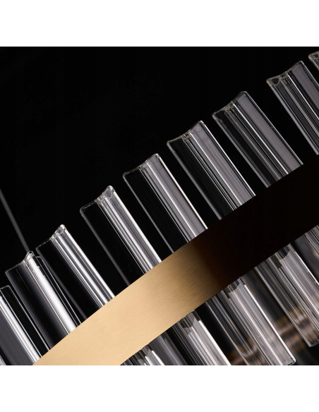 Luksusowy żyrandol FRANCESCA 60 cm, glamour w złocie z LED, eleganckie oświetlenie do wnętrz