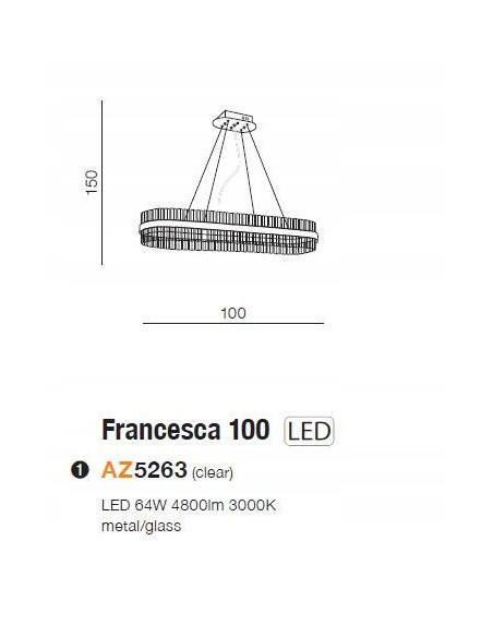 Luksusowy żyrandol FRANCESCA ze szklanymi rurkami i złotym akcentem - eleganckie oświetlenie do domu i biura