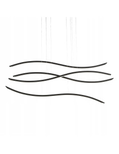 Lampa wisząca LED WAVES w czerni – nowoczesny design z falami morskimi, regulacja natężenia, wysoka jasność 4900 LM 2