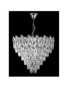Lampa Kryształowa Venti CRYSTAL 60 cm 11-punktowa, Elegancka Plafon Glamour do Sypialni i Salonów