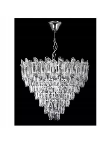 Lampa Kryształowa Venti CRYSTAL 60 cm 11-punktowa, Elegancka Plafon Glamour do Sypialni i Salonów