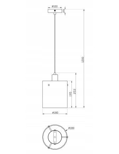 Lampa wisząca Lotti – nowoczesny, dymiony klosz, czarno-srebrna, idealna do kuchni, jadalni, salonu i biura, E27, 120 cm.