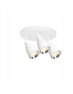 Plafon Campana - Biały Metalowy z 3 Reflektorami, Nowoczesne Oświetlenie do Kuchni i Salonu