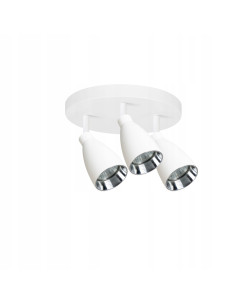 Plafon Campana - Biały Metalowy z 3 Reflektorami, Nowoczesne Oświetlenie do Kuchni i Salonu 2