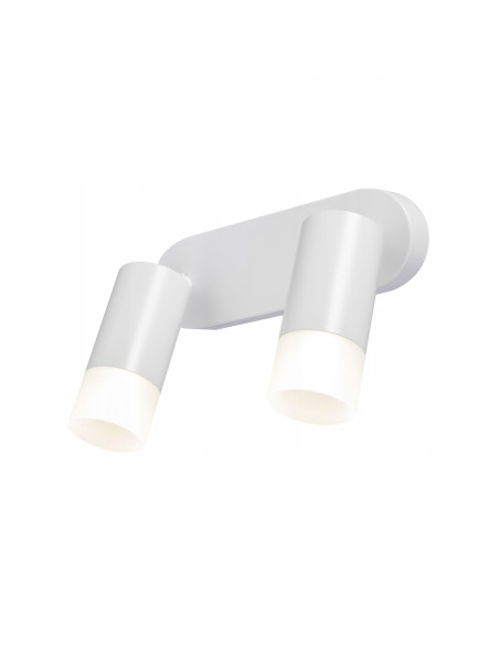 Kinkiet Sonaya 2L GU10 - Nowoczesna lampa ścienna z regulacją, minimalistyczny design, biały metal, styl do każdego wnętrza