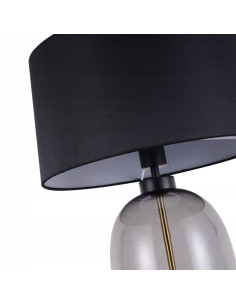 Lampa stołowa Amur z dymioną szklaną i eleganckim abażurem – idealna do każdego wnętrza 2