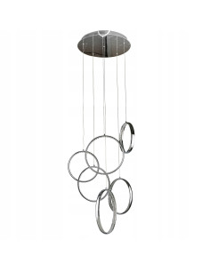 Lampa wisząca Olimp LED 3000K z kryształkami, elegancka chromowana oprawa 6-punktowa do nowoczesnych wnętrz