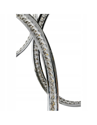 Lampa wisząca Olimp LED 3000K z kryształkami, elegancka chromowana oprawa 6-punktowa do nowoczesnych wnętrz