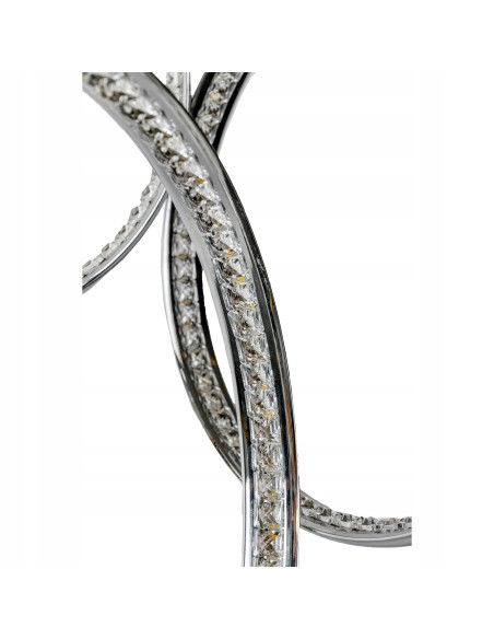 Lampa wisząca Olimp LED 3000K z kryształkami, elegancka chromowana oprawa 6-punktowa do nowoczesnych wnętrz