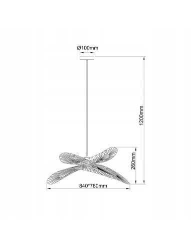 Lampa wisząca Raya z rattanu w stylu skandynawskim - brązowa, 1xE27, elegancka do sypialni i salonu