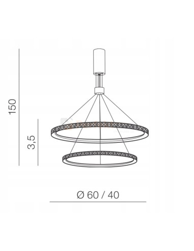 Lampa wisząca LED DIEGO – nowoczesny czarny design, 2 źródła światła, idealna do kuchni i salonu