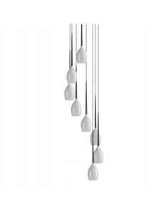 Lampa sufitowa IZZA 8 E14 w nowoczesnym stylu - elegancja z czarnymi akcentami do każdego wnętrza.